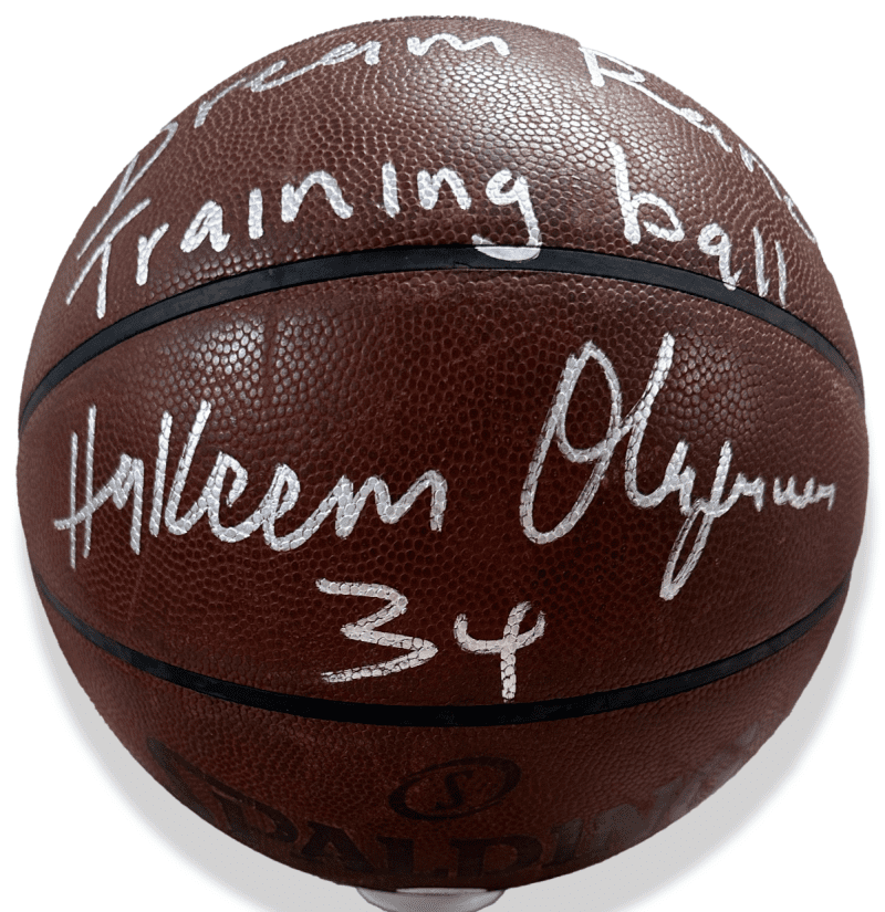 Hakeem Olajuwon Signed Dream Ranch Training Used Official NBA Basketball JSA (A) - Image 3