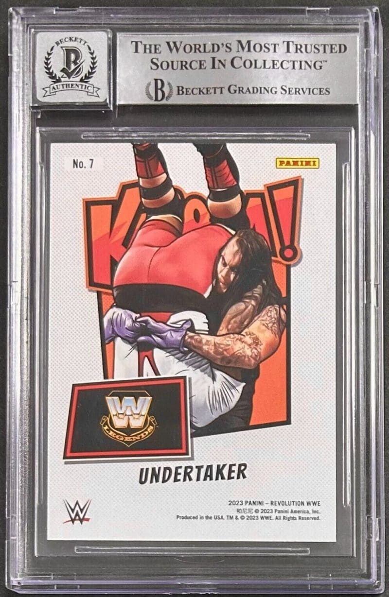 Undertaker 2023 Panini Revolution WWE KABOOM! Card #7 Beckett 16617353 Auto 10. - Image 2