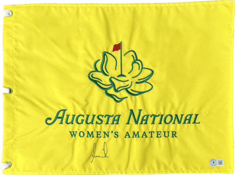 Annika Sorenstam Signed Augusta National Women's Amateur Flag Beckett BF67582