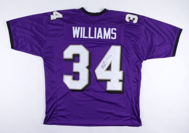 Ricky Williams Signed Autographed Purple Jersey JSA Authenticated