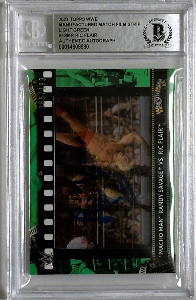 Ric Flair Signed 2021 Topps MFD Match Film Strip Relics #FSMR Beckett 14609880
