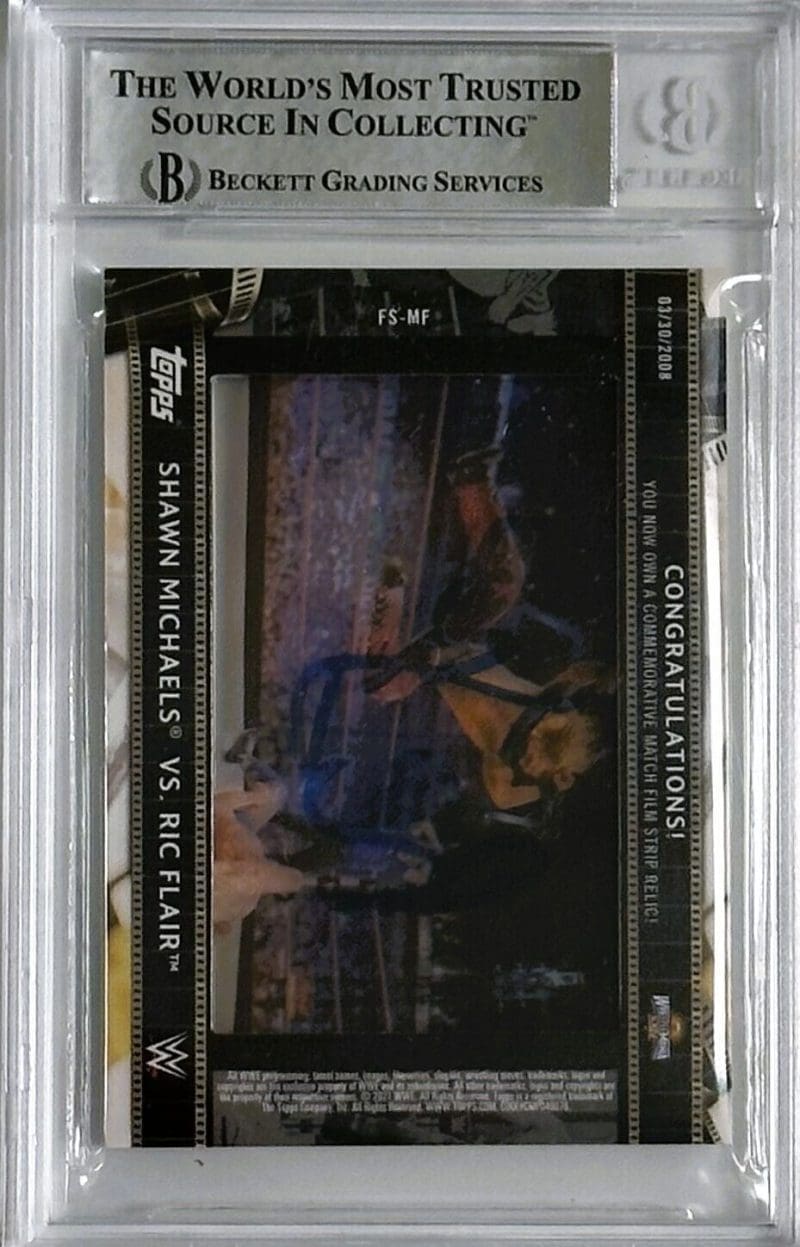 Ric Flair Signed 2021 Topps MFD Match Film Strip Relics #FSMR Beckett 14609879 - Image 2