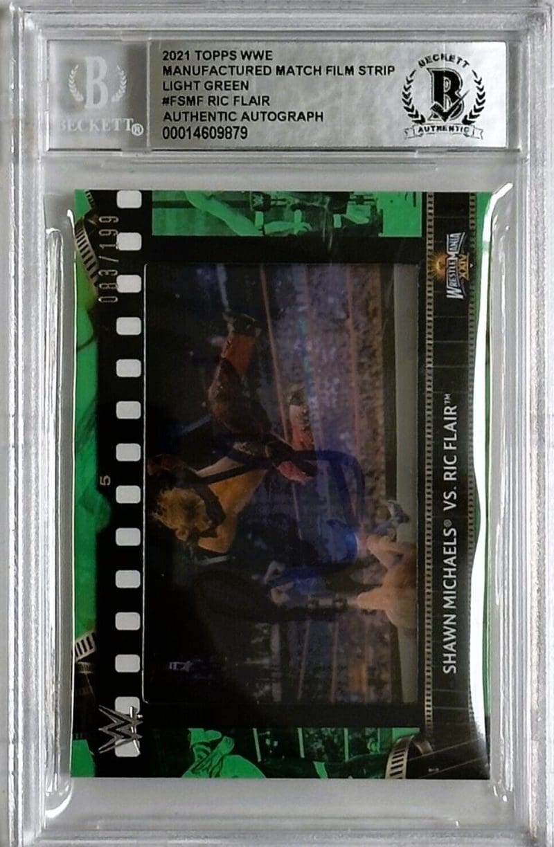 Ric Flair Signed 2021 Topps MFD Match Film Strip Relics #FSMR Beckett 14609879