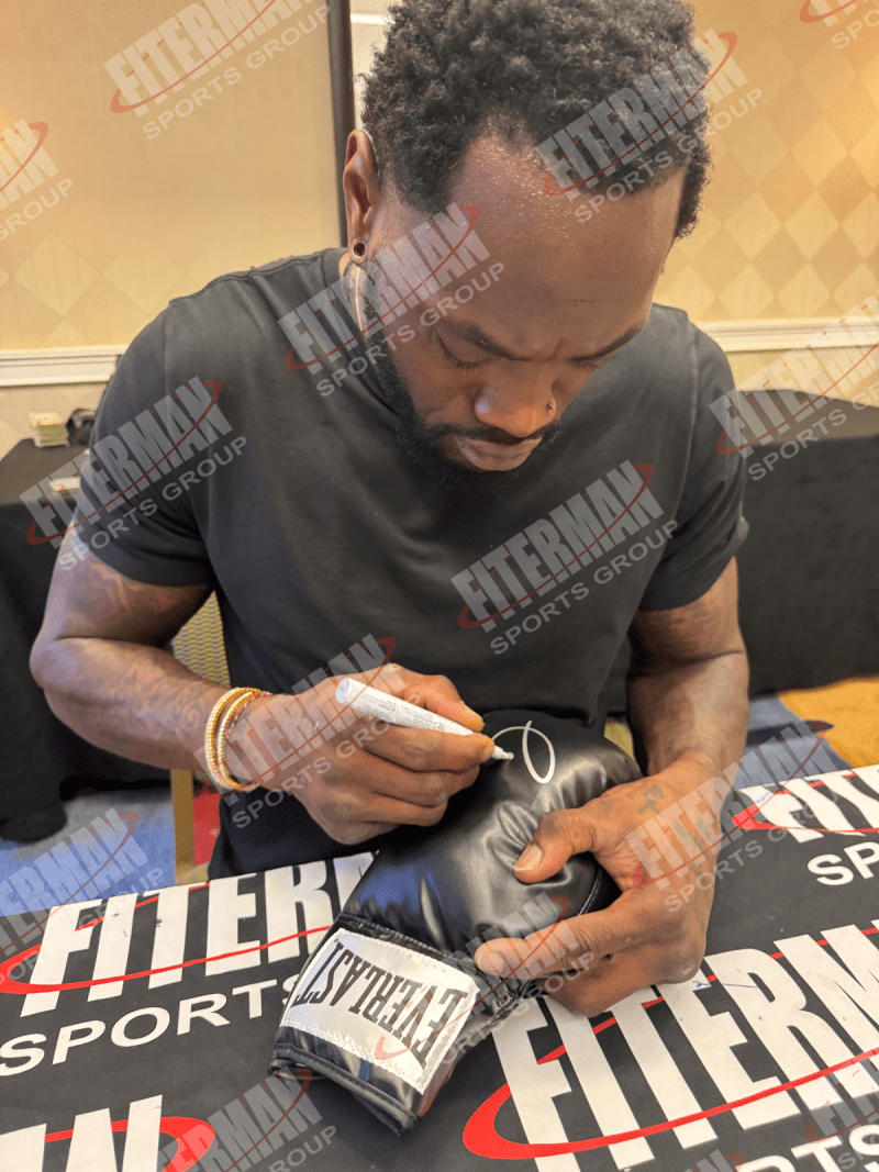 Deontay Wilder Signed Autographed Black Right Boxing Glove JSA Authenticated - Image 4