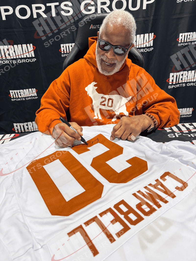 Earl Campbell Signed Autographed Custom White Orange Jersey JSA Authentication - Image 4