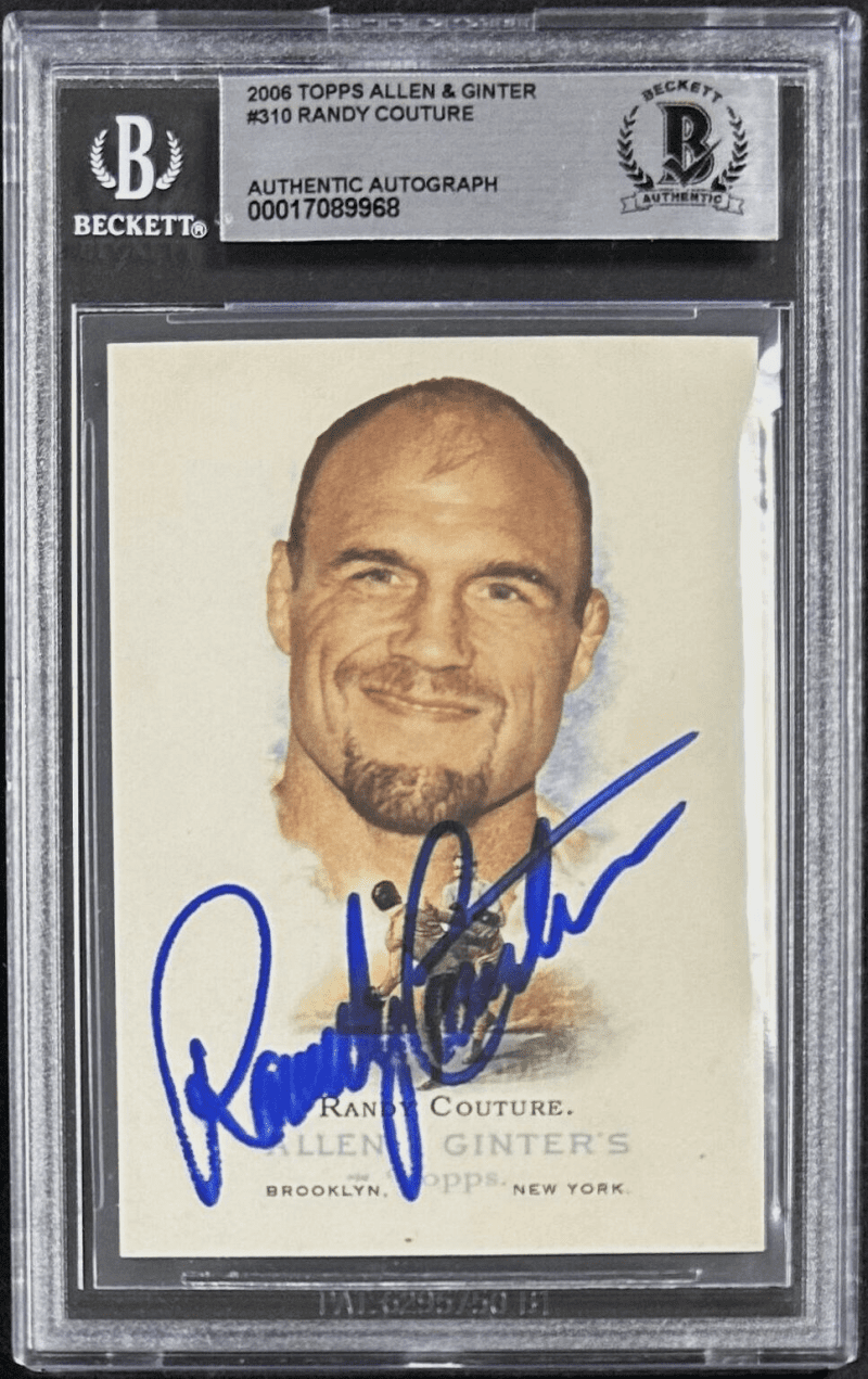 Randy Couture Signed 2006 Topps Allen & Ginter Card #310 Beckett