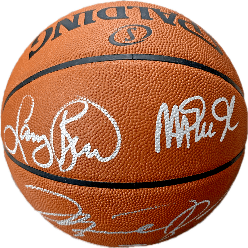 Michael Jordan Larry Bird Magic Johnson Signed Game Basketball UDA & Fanatics - Image 3