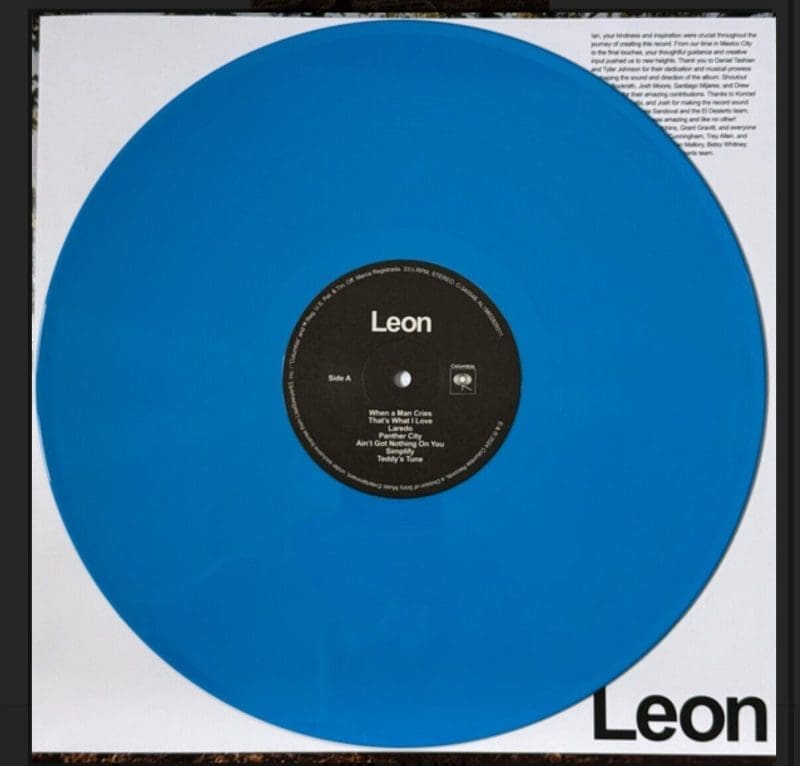 Leon Bridger Signed Autographed Limited Edition Blue Vinyl Record Beckett Authen - Image 3