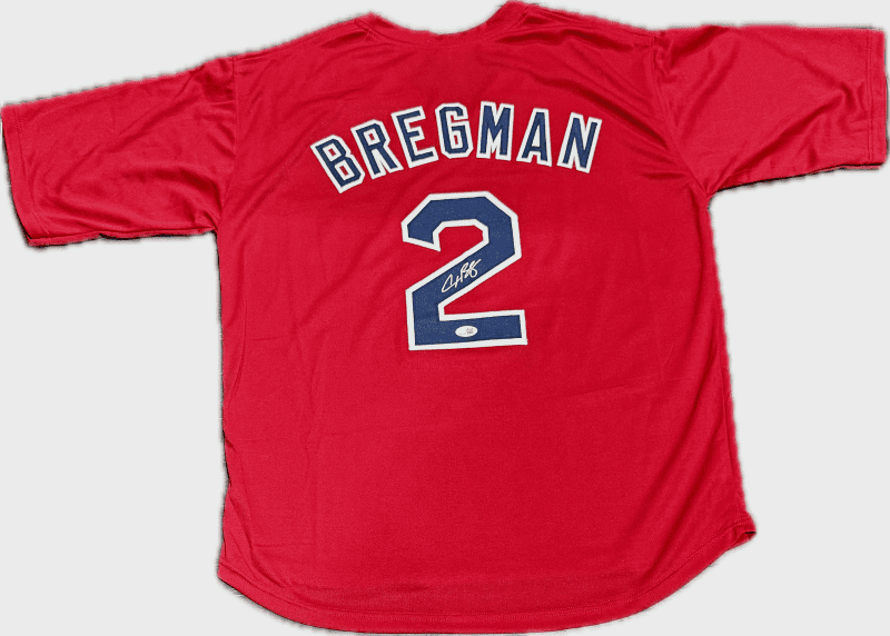 Alex Bregman  Signed Autographed Custom Red/Blue Jersey JSA Authenticated