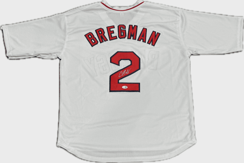 Alex Bregman Signed Autographed Custom White/Red Jersey JSA Authenticated