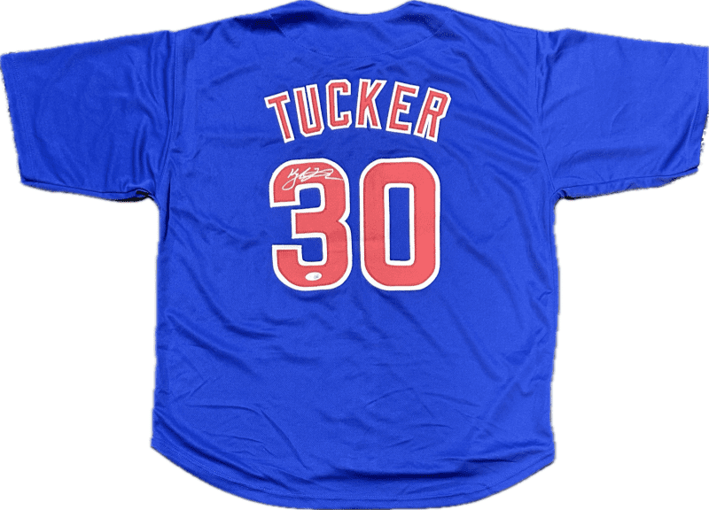 Kyle Tucker Signed Autographed Custom Blue/Red Jersey JSA Authenticated