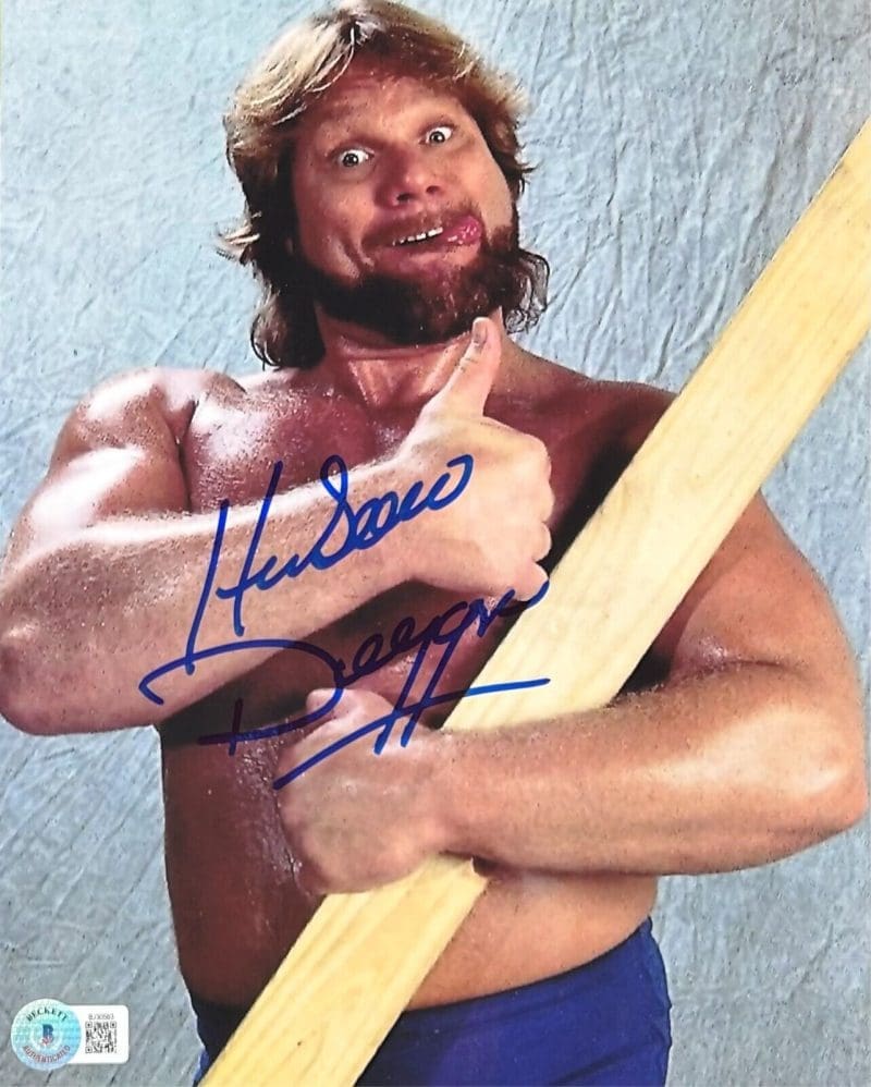 Hacksaw Jim Duggan Signed Autograph 8x10 Beckett Authenticated #2