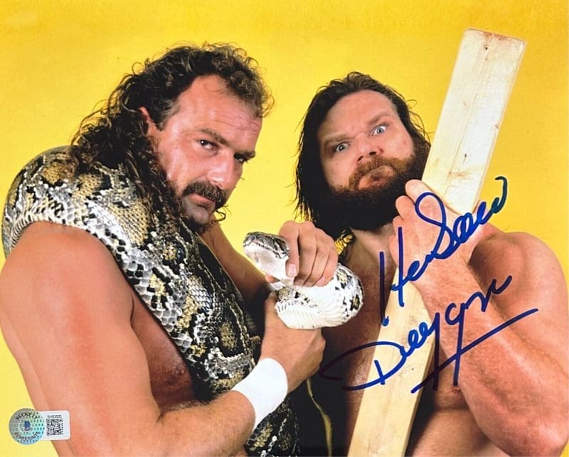 Hacksaw Jim Duggan Signed Autograph 8x10 Beckett Authenticated #3