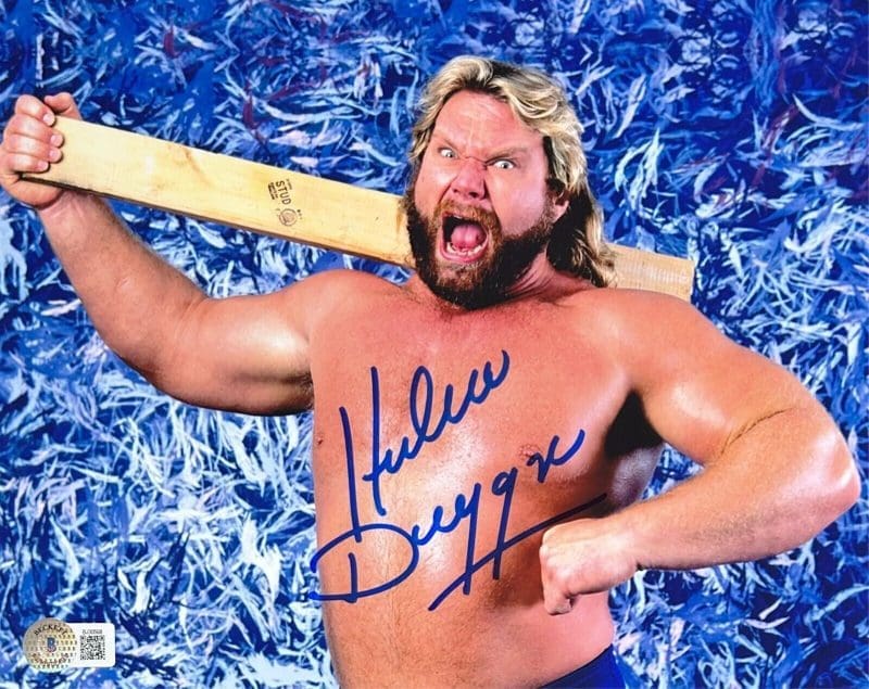 Hacksaw Jim Duggan Signed Autograph 8x10 Beckett Authenticated #1