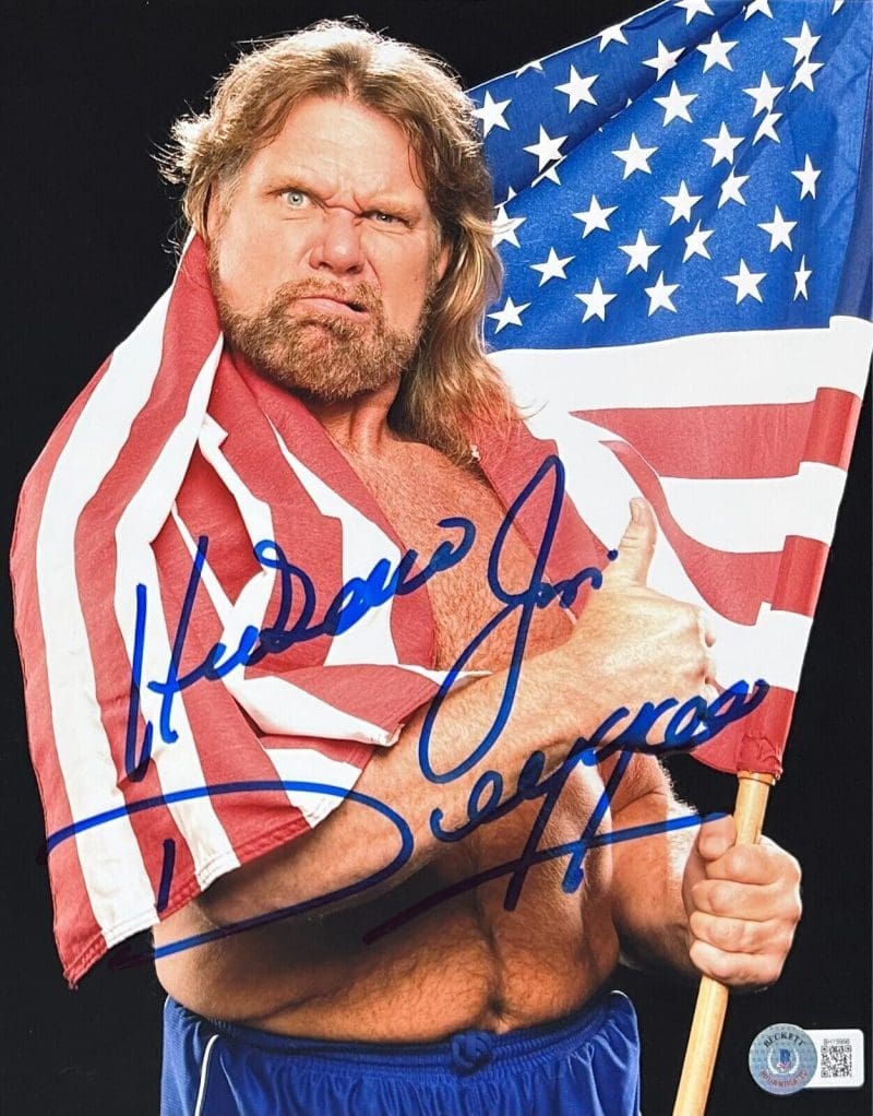 Hacksaw Jim Duggan Signed Autograph 8x10 Beckett Authenticated #4