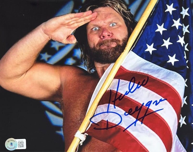 Hacksaw Jim Duggan Signed Autograph 8x10 Beckett Authenticated #5