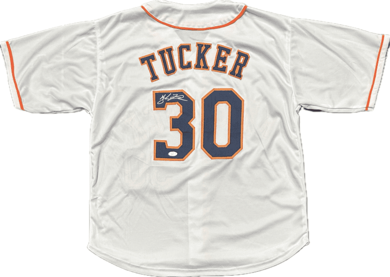 Kyle Tucker Signed Autographed Custom White/Blue/Orange Jersey JSA Authenticated