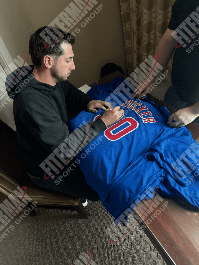 Kyle Tucker Signed Autographed Custom Blue/Red Jersey JSA Authenticated - Image 4