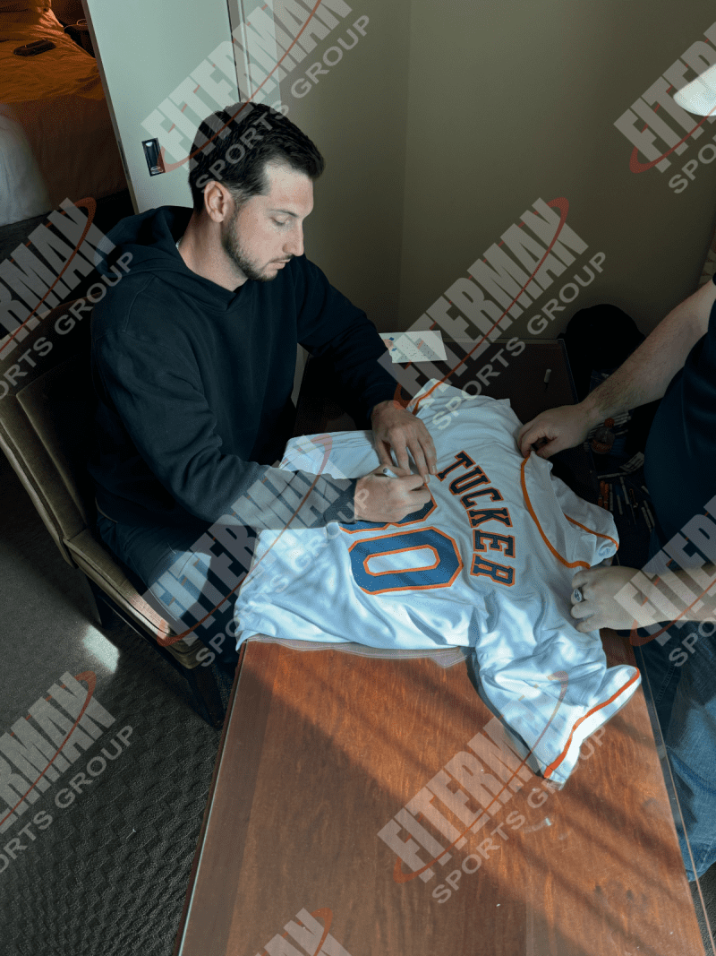 Kyle Tucker Signed Autographed Custom White/Blue/Orange Jersey JSA Authenticated - Image 4