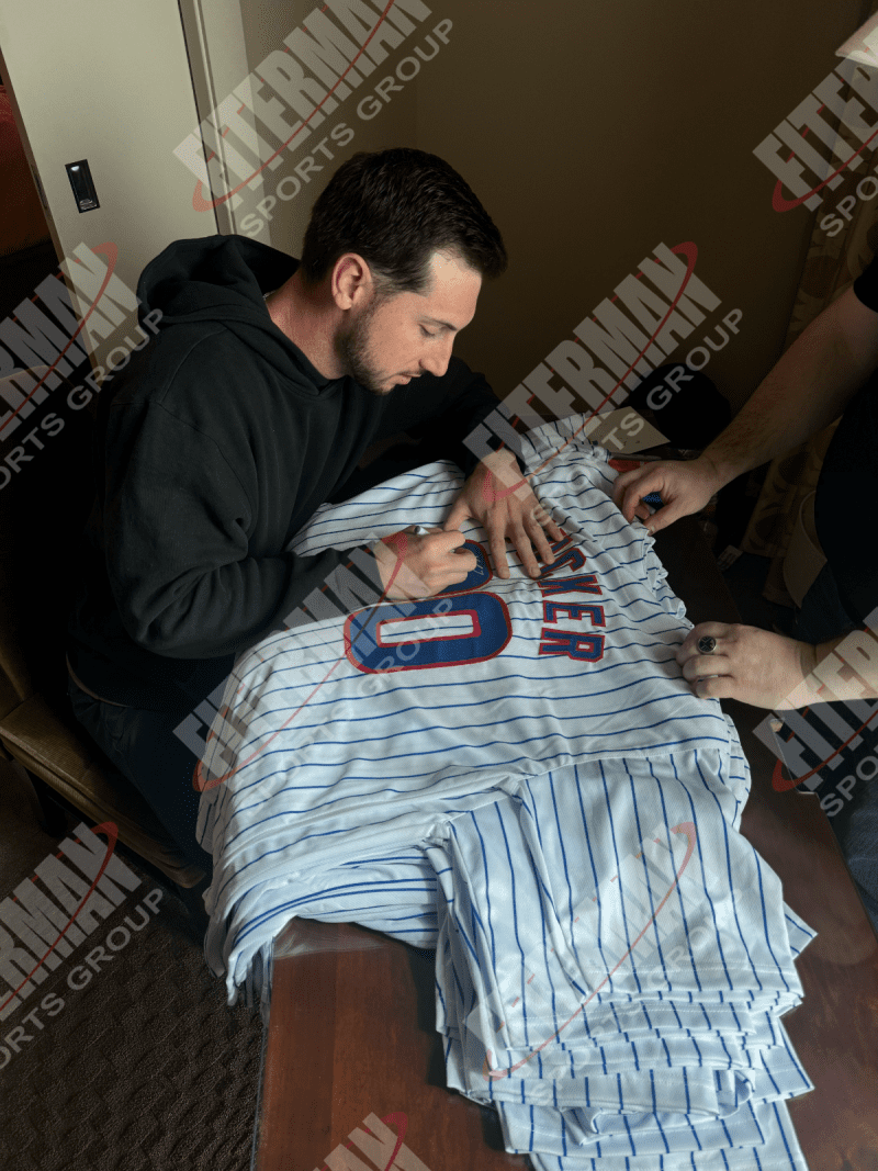 Kyle Tucker Signed Autographed Custom White/Blue Jersey JSA Authenticated - Image 4