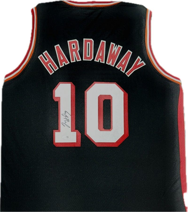 Tim Hardaway Signed Autographed Custom Black/Red Jersey JSA Authenticated