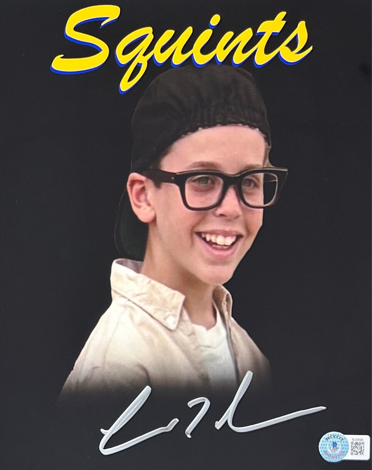 Chauncey Leopardi "Squints" Signed 8x10 Beckett Authen #1 The Sandlot