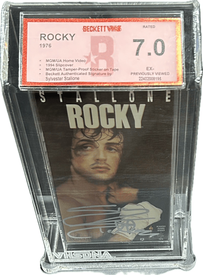 Sylvester "Sly" Stallone ROCKY Signed 1994 MGM/UA VHS Beckett VHS 7.0 EX- - Image 2