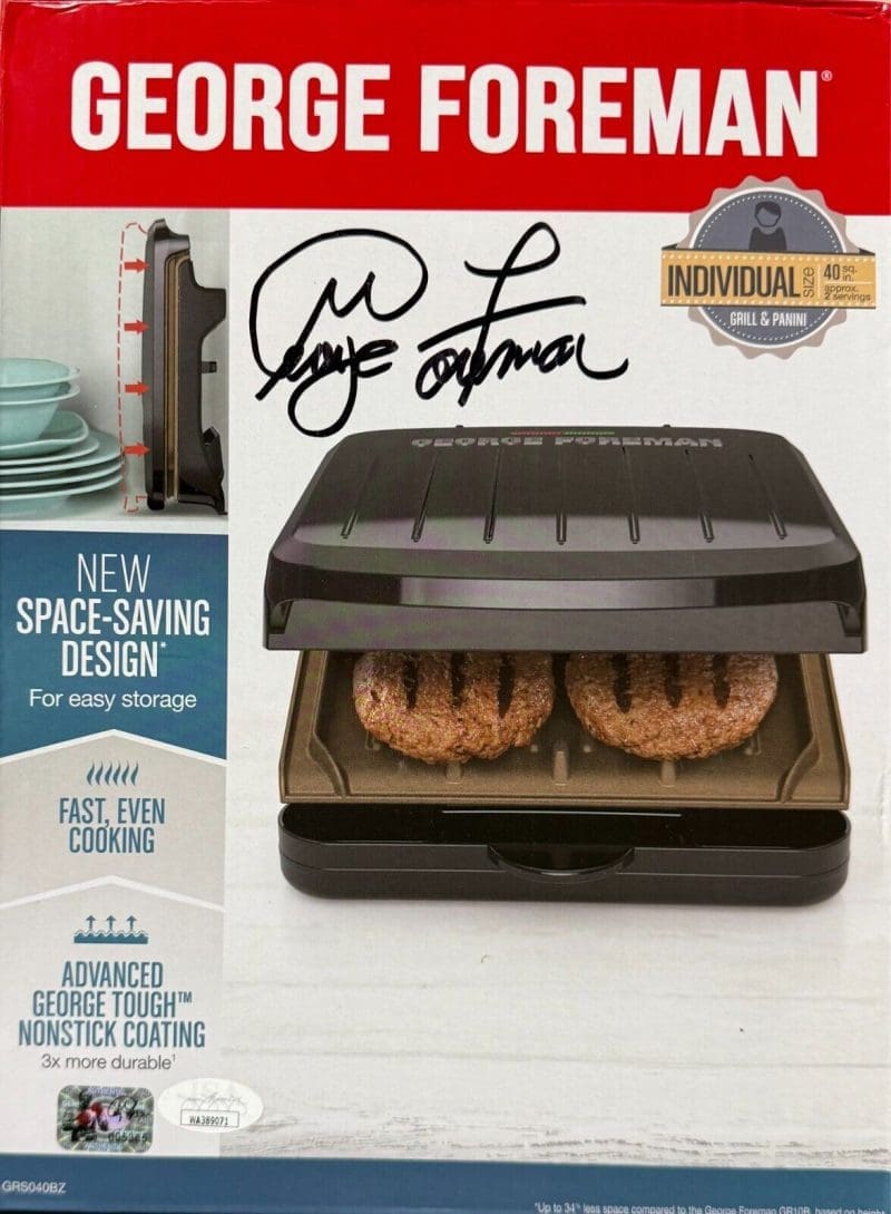 George Foreman Signed George Foreman Grill Box JSA & George Foreman Holo Authen