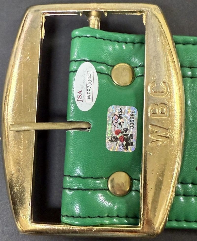 George Foreman Signed Autographed Green Belt JSA & George Foreman Holo Authen B - Image 3