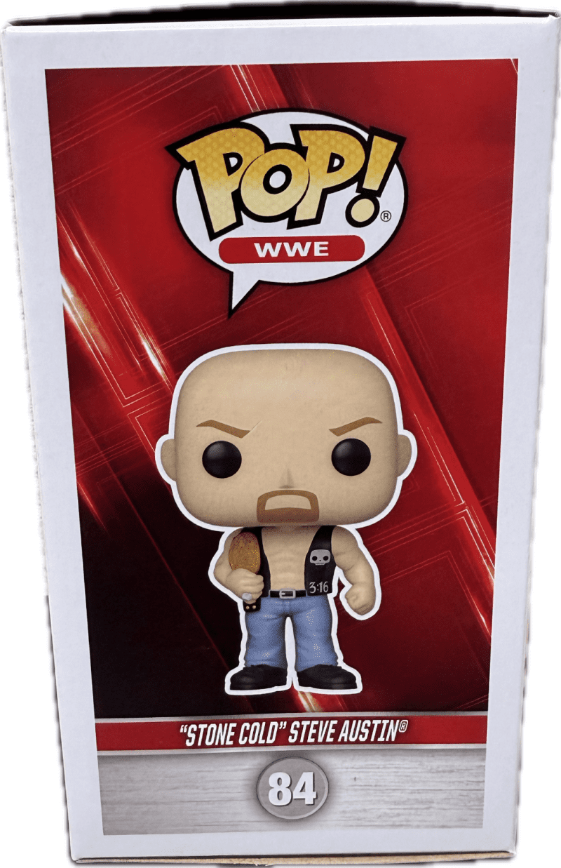 Stone Cold Steve Austin Signed Autographed Funko POP Figure 84 Beckett White - Image 3
