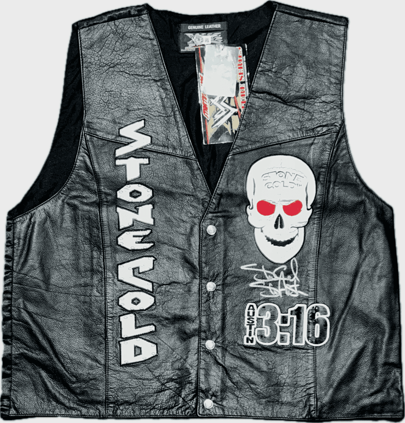 Stone Cold Steve Austin Signed Autographed WWE Austin 3:16 Leather Vest Beckett