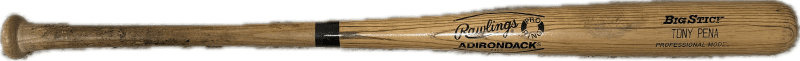 Tony Pena Game Used Cracked Rawlings Big Stick Adirondack Pro Model Bat