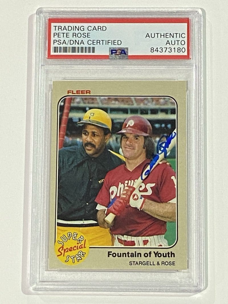 Pete Rose Signed 1983 Fleer Card #634 PSA DNA Philadelphia Phillies