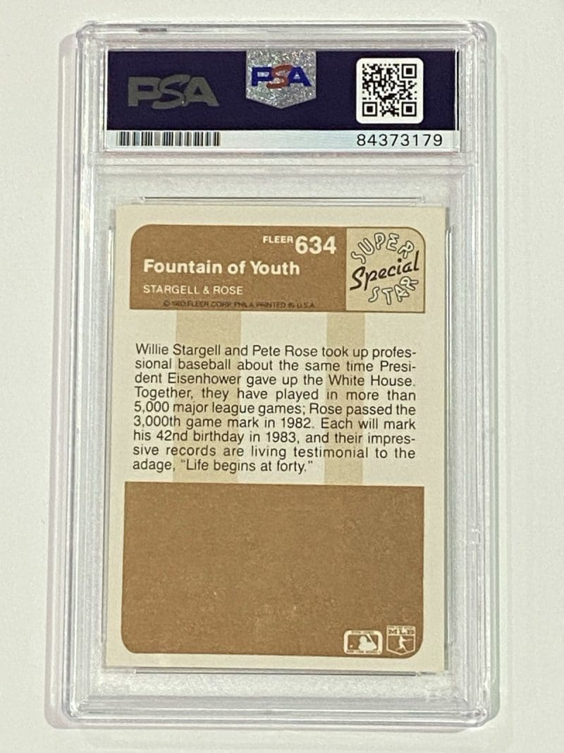 Pete Rose Signed 1983 Fleer Card #634 PSA DNA Philadelphia Phillies - Image 2