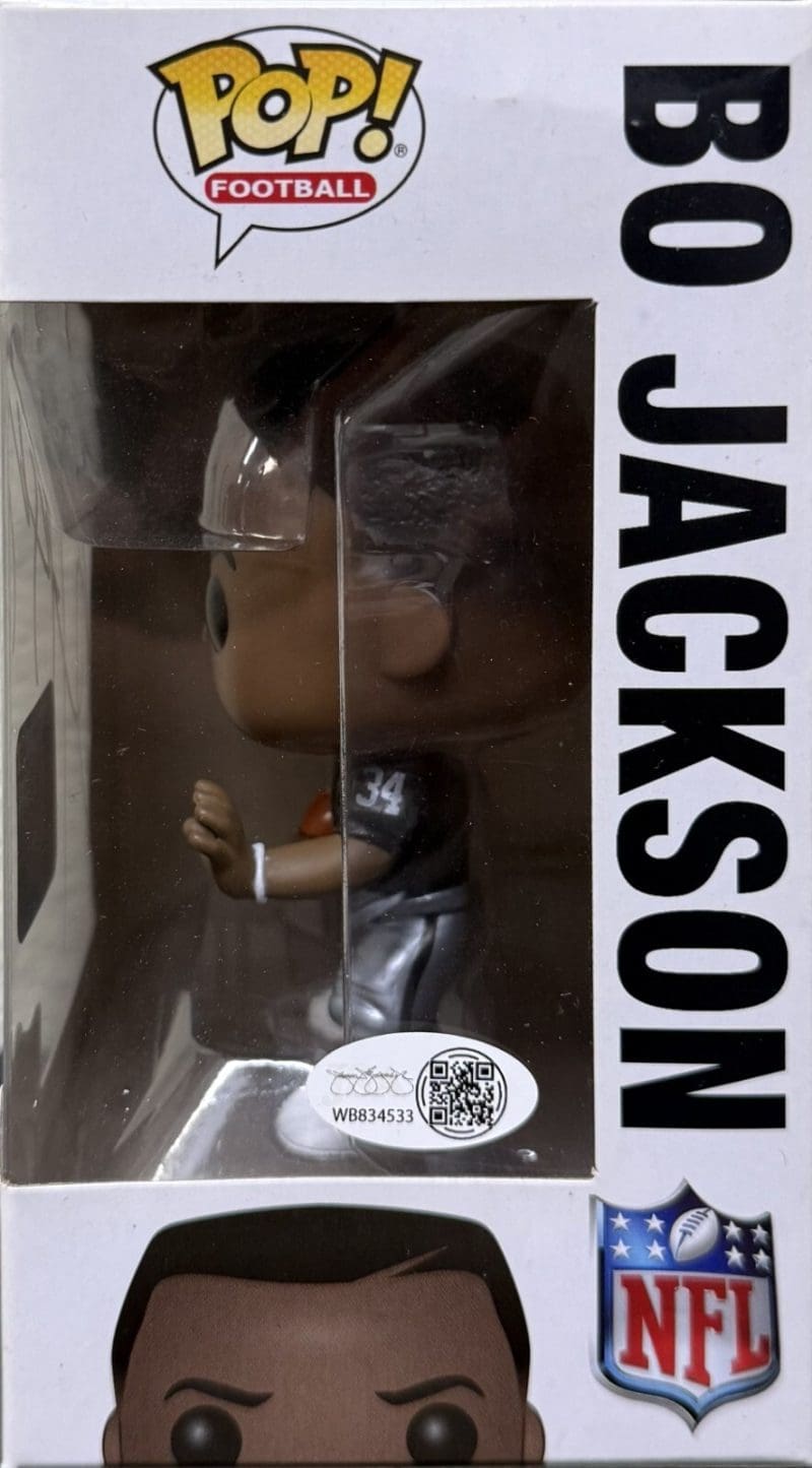 Bo Jackson Signed Autographed Raiders Funko POP Figure 89 JSA Authentic White - Image 2