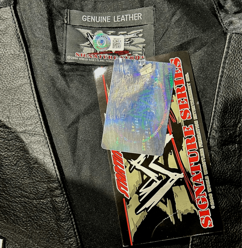 Stone Cold Steve Austin Signed Autographed WWE Austin 3:16 Leather Vest Beckett - Image 6