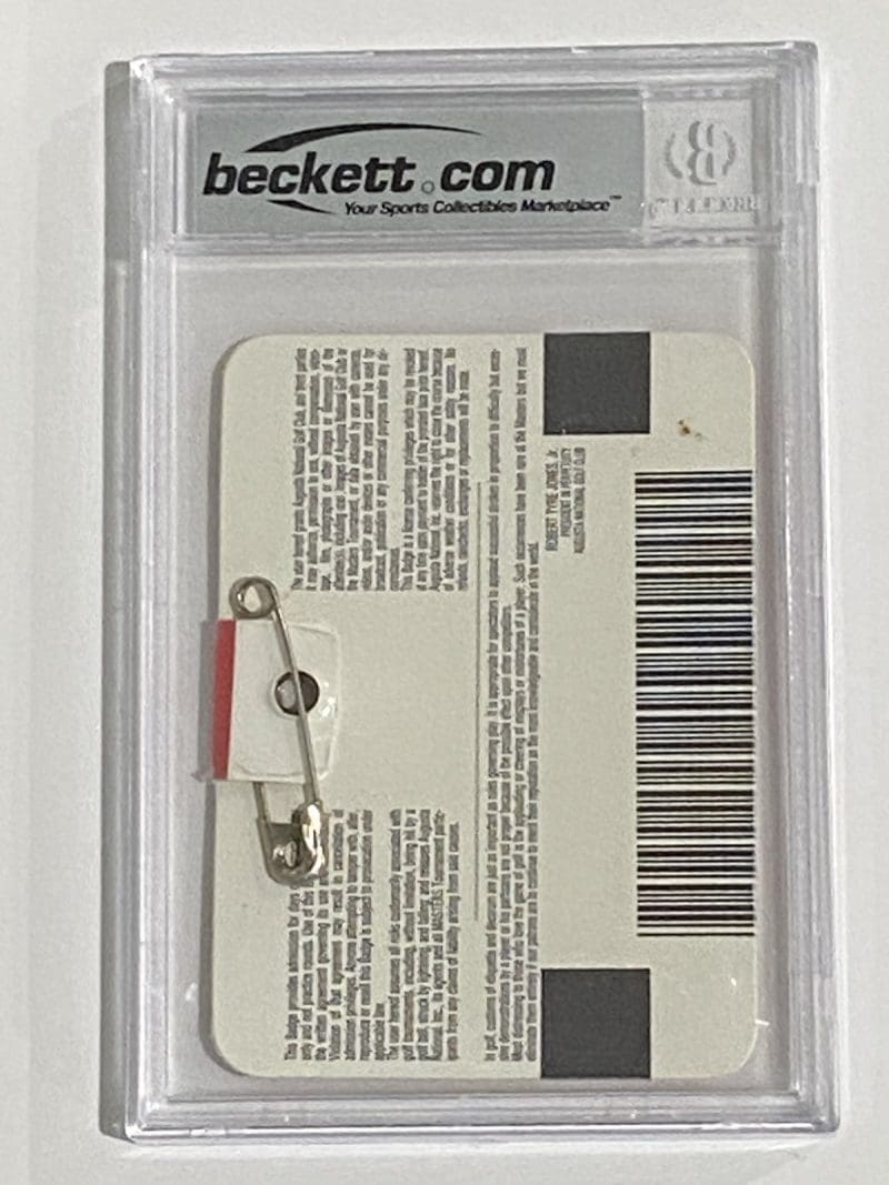 Mark O'Meara Signed 1998 Masters Badge Beckett Authentic 4 Vg-Ex - Image 2