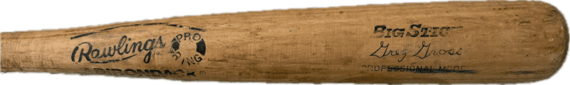 Greg Gross Game Used Cracked Rawlings Big Stick Adirondack Pro Model Bat - Image 2