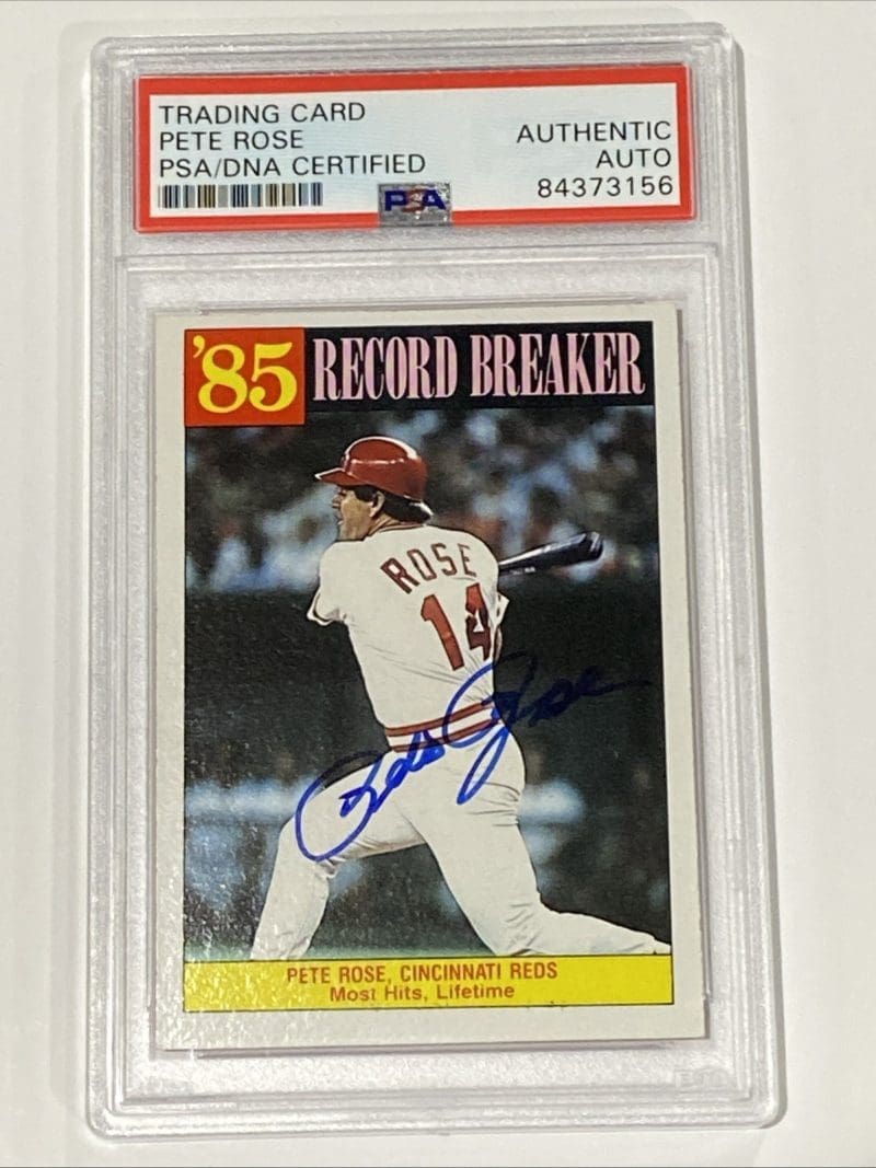 Pete Rose Signed 1986 Topps #206 PSA DNA Auto Cincinnati Reds