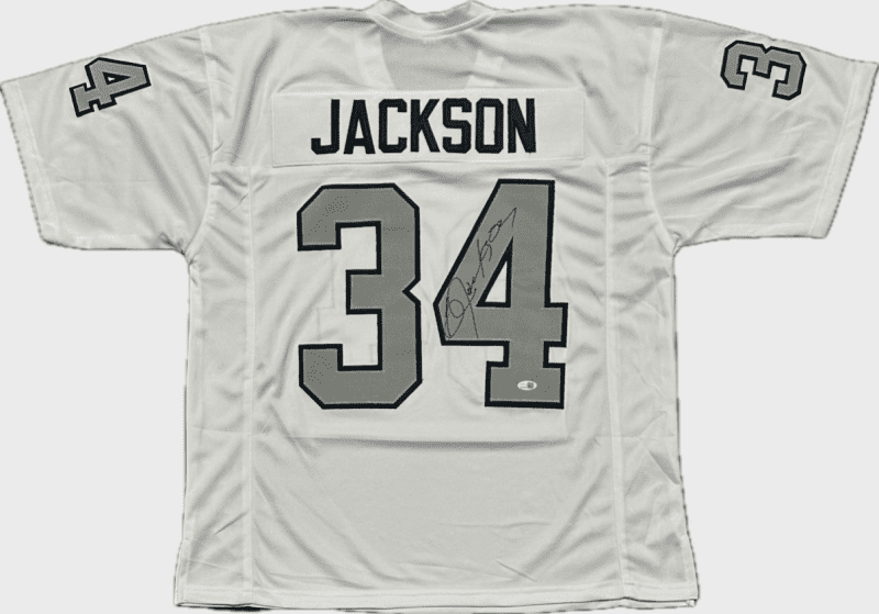 Bo Jackson Signed Autographed Custom White/Gray Jersey JSA Authenticated