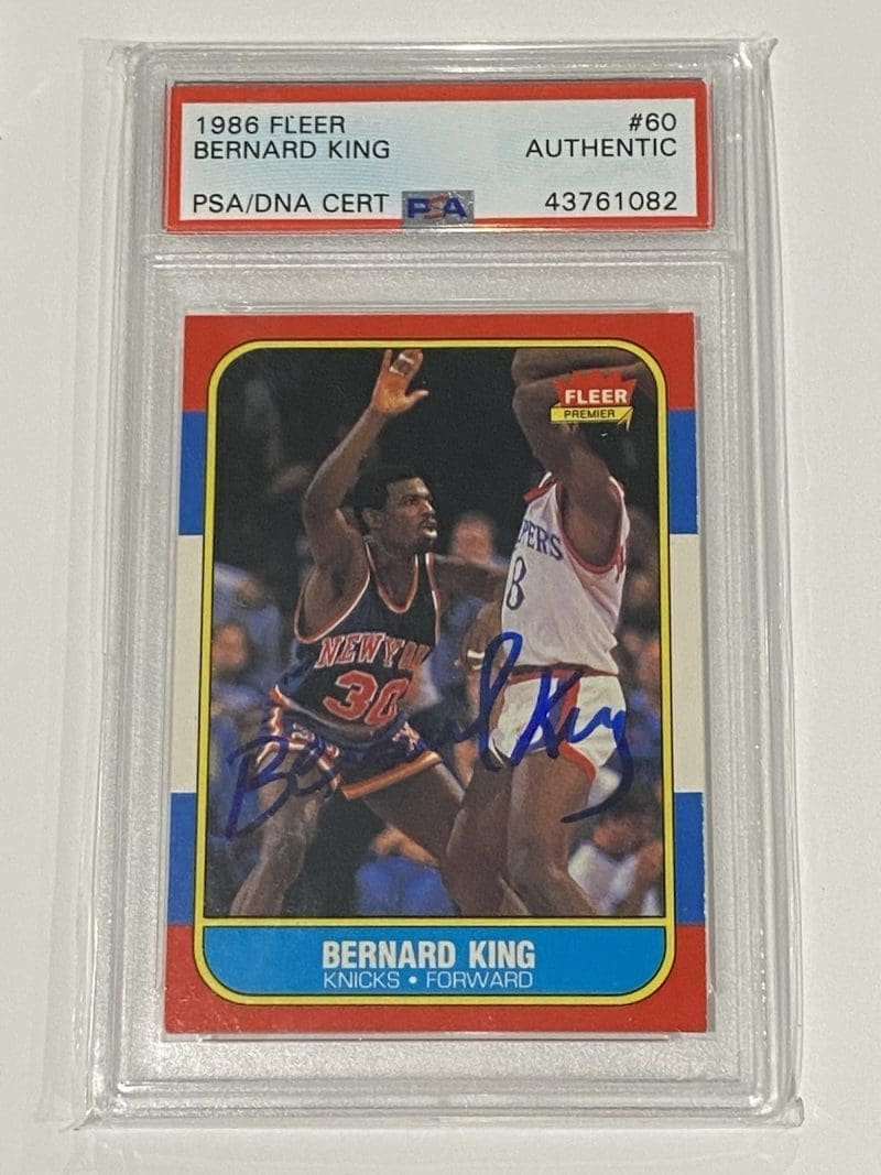 Bernard King Signed 1986 Fleer #60 PSA DNA Auto New York Knicks