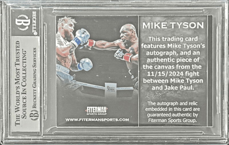 MIKE TYSON Fiterman Sports Exclusive Tyson vs Paul Fight Canvas Card BAS17730752 - Image 3
