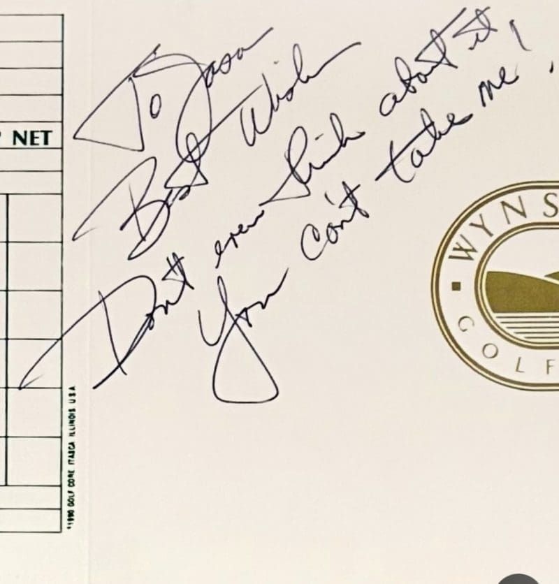 Michael Jordan Signed ‘You Can't Take Me!’ Golf Scorecard PSA & JSA Full Letters - Image 4