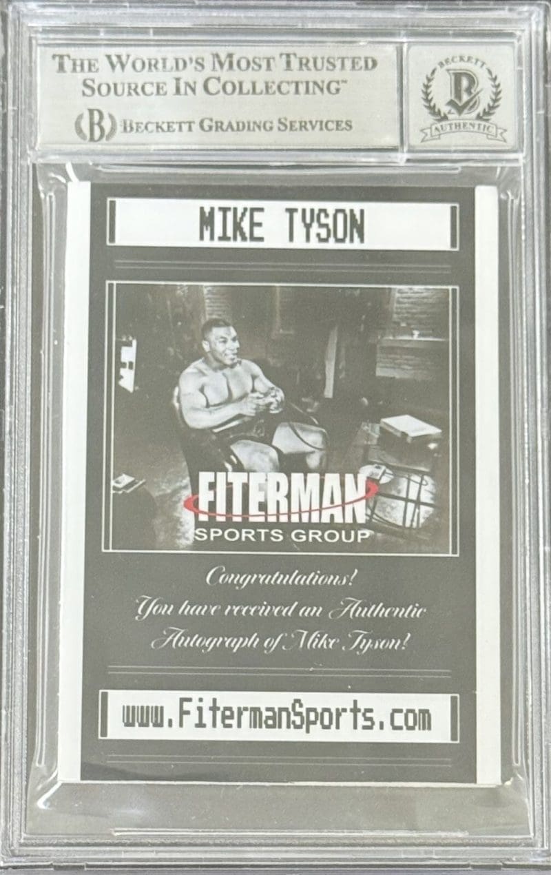 MIKE TYSON 2024 Fiterman Sports Exclusive Punch Out Signed Card BAS 17387845 A W - Image 2