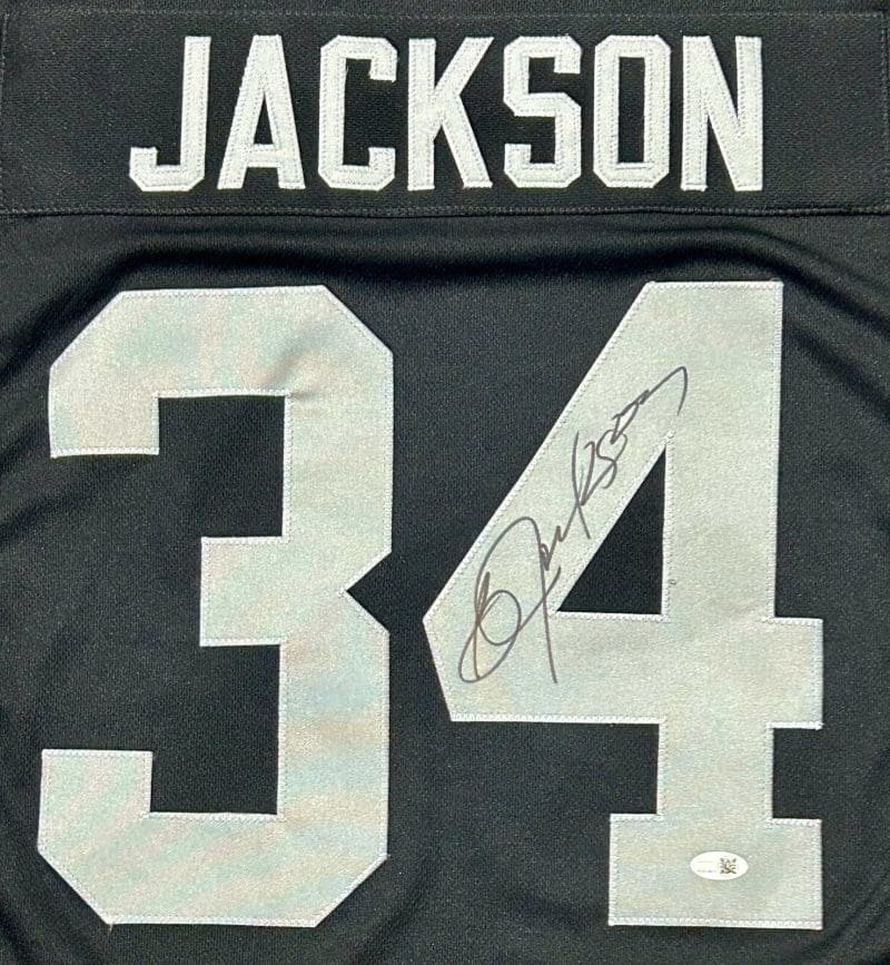 Bo Jackson Signed Autographed Custom Black/Gray Jersey JSA Authenticated - Image 3