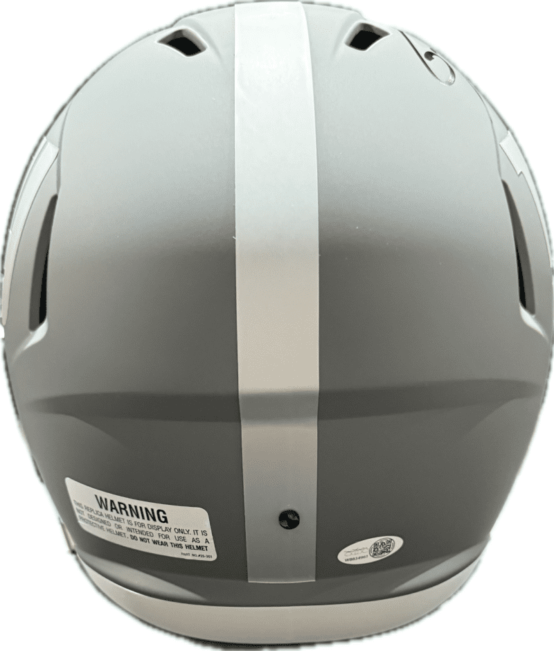 Lawrence Taylor Signed Full Size NY Giants Replica Slate Helmet JSA Bad Mofo - Image 3