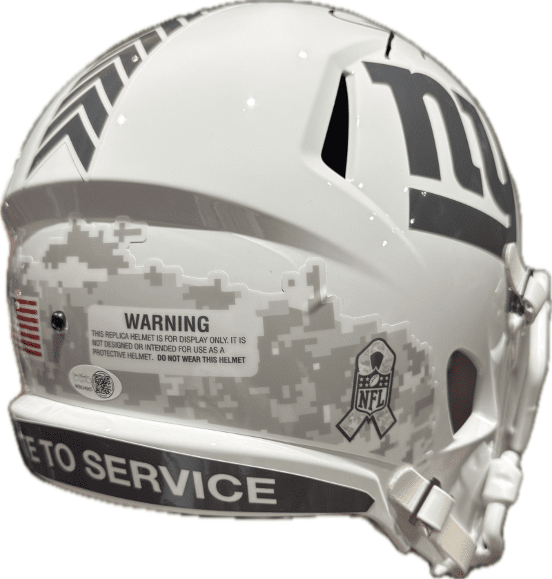 Lawrence Taylor Signed Full Size Giants Salute To Service Rep Helmet JSA BadMofo - Image 4