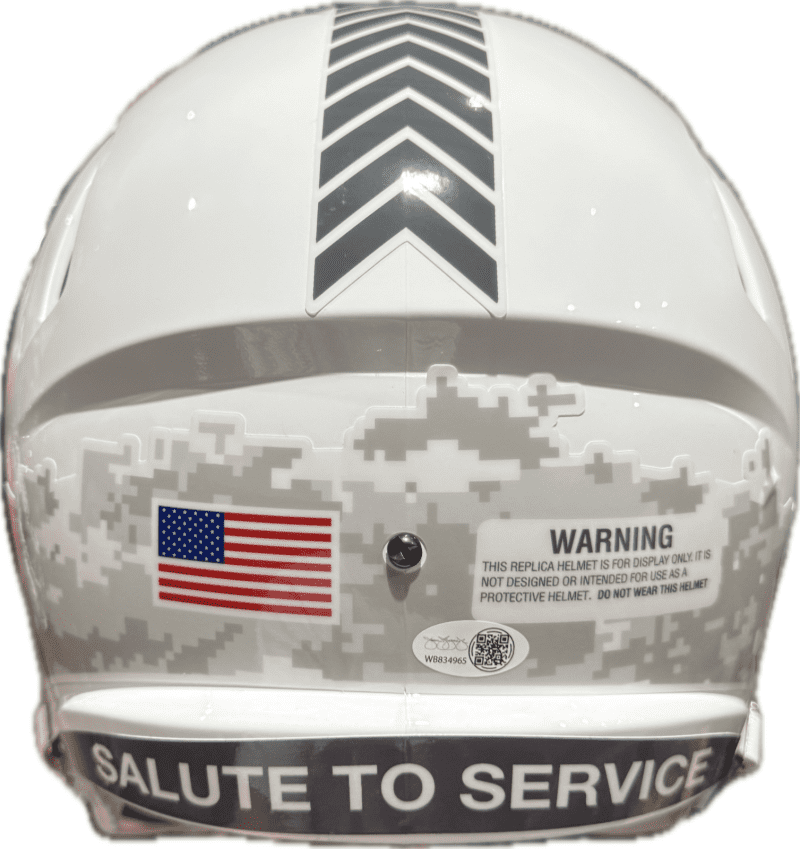 Lawrence Taylor Signed Full Size Giants Salute To Service Rep Helmet JSA BadMofo - Image 6