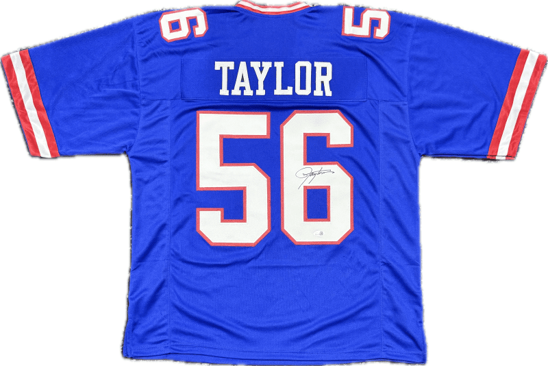 Lawrence Taylor Signed Autographed Custom Blue/White Jersey JSA Authenticated