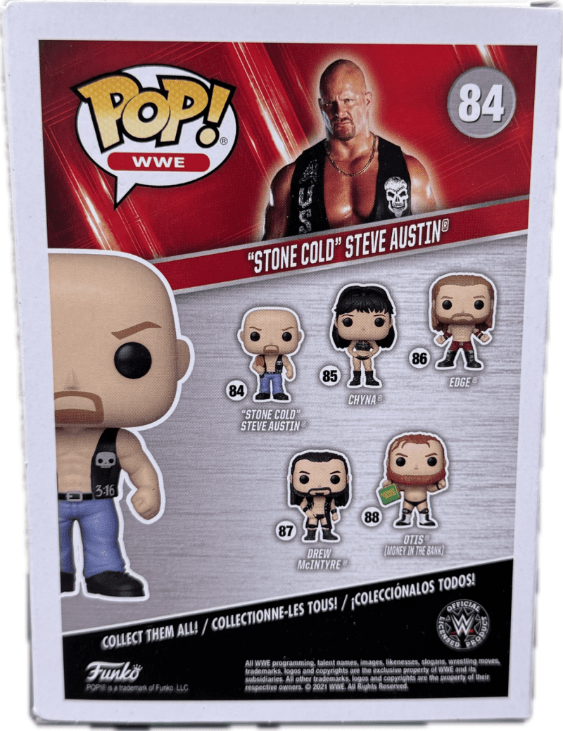 Stone Cold Steve Austin Signed Autographed Funko POP Figure 84 Beckett Blue - Image 4